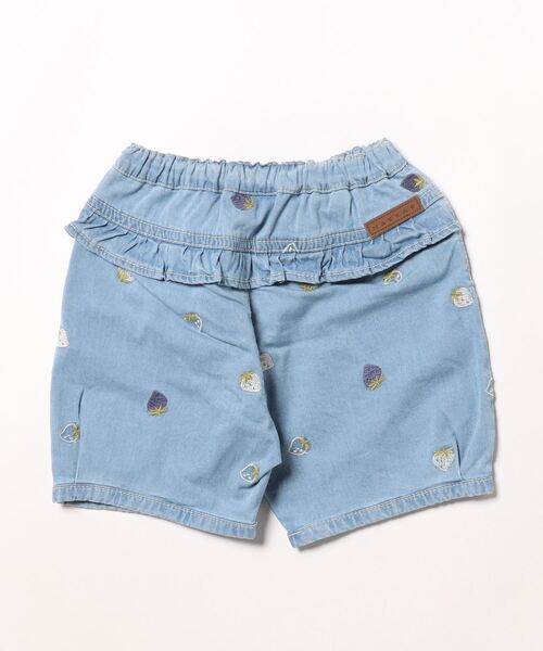 HAKKA BABY（ハッカベビー）の「[ベビー]いちご刺繍ストレッチデニムカボチャパンツ（デニムパンツ・キッズ・ブルー/ネイビー・L）」の3枚目の写真