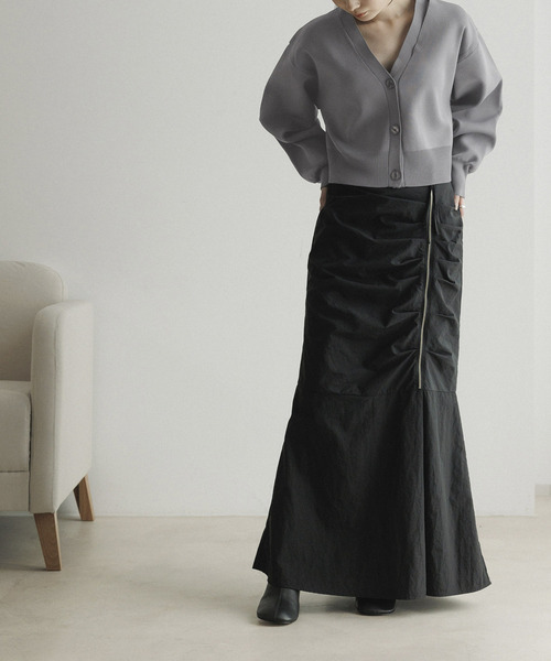 CE'E_SE'E（シーシー）の「ショルダースリットニットカーディガン（カーディガン/ボレロ・レディース・チャコールグレー/オフホワイト/ブラック・FREE）」の7枚目の写真