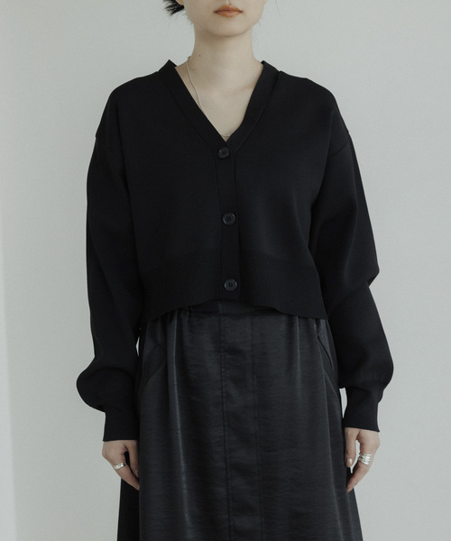 CE'E_SE'E（シーシー）の「ショルダースリットニットカーディガン（カーディガン/ボレロ・レディース・チャコールグレー/オフホワイト/ブラック・FREE）」の18枚目の写真