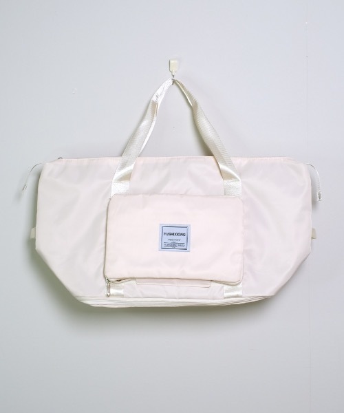 セール】トラベルバッグ 大容量 ボストン 折り畳み ラテカラー 2段階