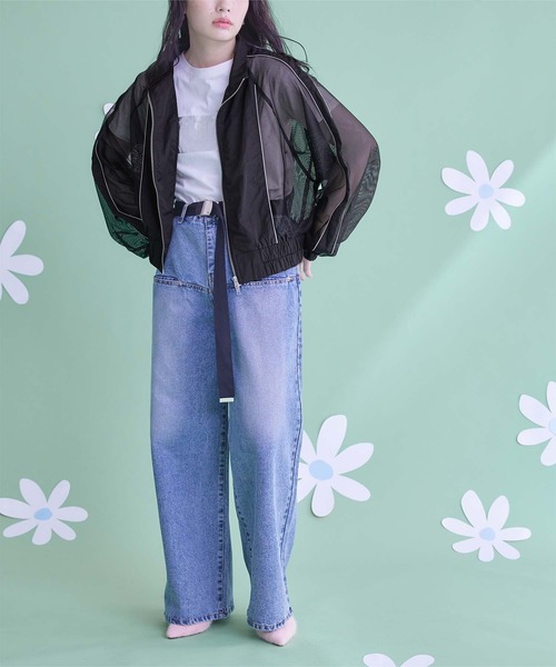 miette(ミエット)の「ダブルジップメッシュブルゾン(ブルゾン・レディース・ブラック/グレー/ホワイト系その他・FREE)」の13枚目の写真