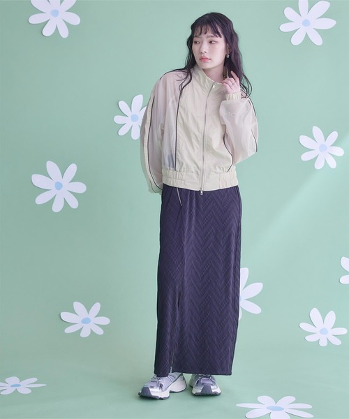 miette(ミエット)の「ダブルジップメッシュブルゾン(ブルゾン・レディース・ブラック/グレー/ホワイト系その他・FREE)」の6枚目の写真