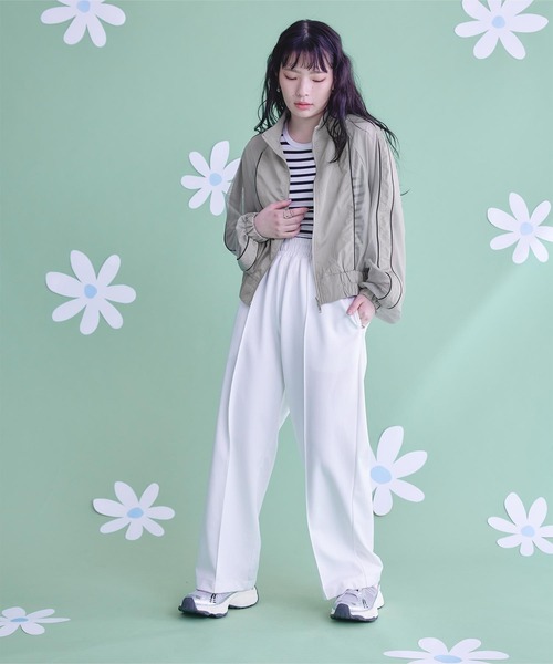 miette(ミエット)の「ダブルジップメッシュブルゾン(ブルゾン・レディース・ブラック/グレー/ホワイト系その他・FREE)」の7枚目の写真