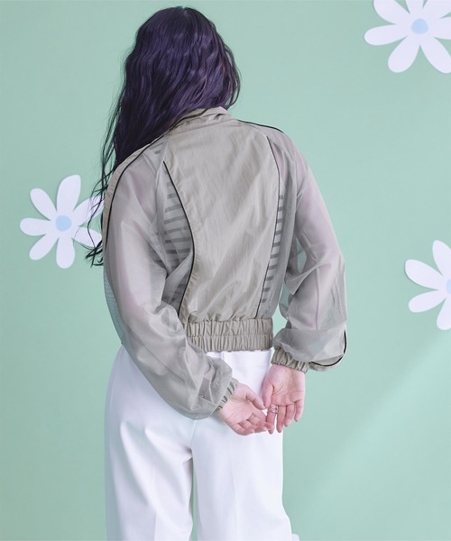 miette(ミエット)の「ダブルジップメッシュブルゾン(ブルゾン・レディース・ブラック/グレー/ホワイト系その他・FREE)」の8枚目の写真