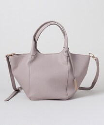 ◆【軽量／2way】ポケット付きシュリンクトートバッグ