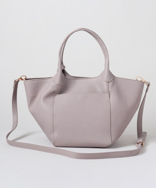 THE SHOP TK （ザ ショップ ティーケー ）の「◆【軽量／2way】ポケット付きシュリンクトートバッグ（トートバッグ・レディース・ブラック/グレー/ピンク系・00）」の8枚目の写真