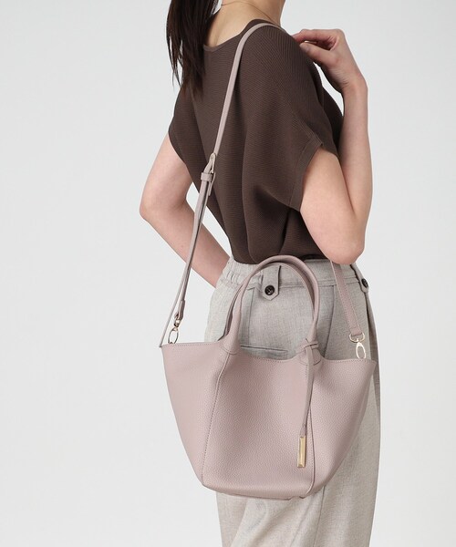 THE SHOP TK （ザ ショップ ティーケー ）の「◆【軽量／2way】ポケット付きシュリンクトートバッグ（トートバッグ・レディース・ブラック/グレー/ピンク系・00）」の20枚目の写真