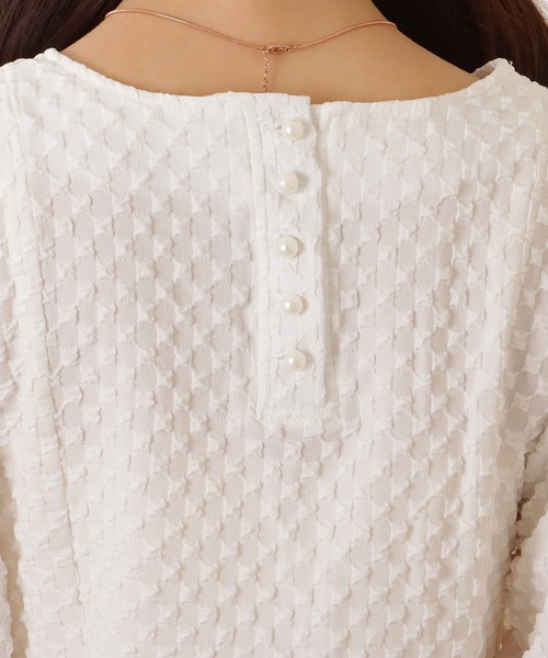 Lace Ladies(レースレディース)の「キーネック パフスリーブ ペプラム 半袖 プルオーバー(シャツ/ブラウス・レディース・ホワイト/ブラック/アイボリー・FREE)」の21枚目の写真