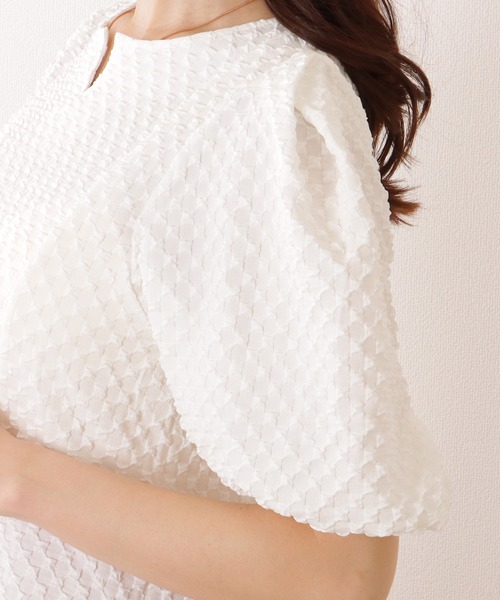 Lace Ladies(レースレディース)の「キーネック パフスリーブ ペプラム 半袖 プルオーバー(シャツ/ブラウス・レディース・ホワイト/ブラック/アイボリー・FREE)」の22枚目の写真