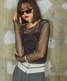 ELLEgirl | タトゥープリントシアートップス【ELLEgirl/エル ガール】(Tシャツ/カットソー)