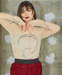 ELLEgirl | タトゥープリントシアートップス【ELLEgirl/エル ガール】(Tシャツ/カットソー)