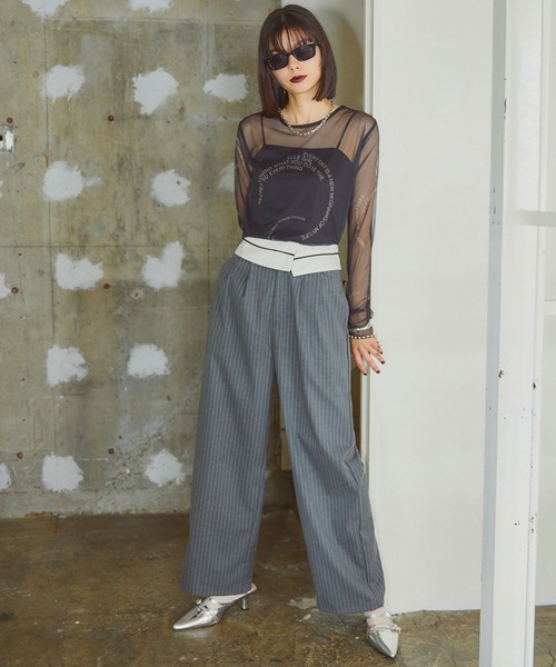 ELLEgirl(エルガール)の「タトゥープリントシアートップス【ELLEgirl/エル ガール】(Tシャツ/カットソー・レディース・ブラック/ベージュ/ブラック系その他/ベージュ系その他・FREE)」の8枚目の写真