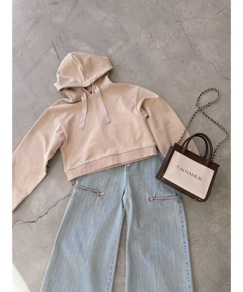 dazzlin（ダズリン）の「＜dazzlinコラボ＞ロゴショートフーディ（パーカー・レディース・イエロー/ベージュ/グレー・FREE）」の10枚目の写真