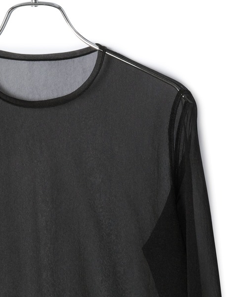 ADAM ET ROPE'(アダムエロペ)の「シアージャージープルオーバー(Tシャツ/カットソー・レディース・ブラック/オフホワイト/ライトグリーン・FREE)」の12枚目の写真