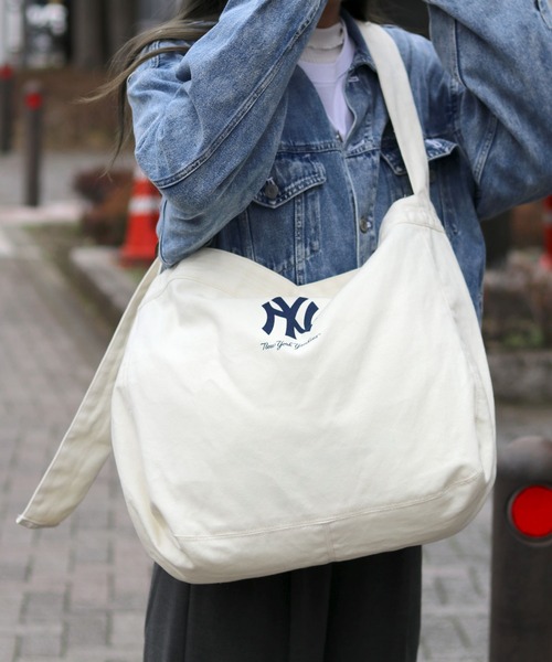 MLB(メジャーリーグベースボール)の「MLB/メジャーリーグベースボール キャンバス ロゴ ワンポイント ビッグショルダーバッグ/メッセンジャーバッグ/レディース メンズ(ショルダーバッグ・レディース・ホワイト系その他2/ホワイト系その他3/ホワイト系その他・FREE)」の20枚目の写真