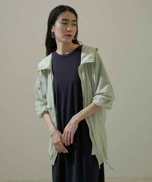 【セール】【WEB限定】ライトヴィンテージシアーフードブルゾン/24SS【洗える】（ブルゾン）｜SALON adam et rope'（サロン アダム エ ロペ）