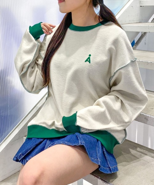 ALAND(エーランド)の「【UNISEX】ALAND/リバースステッチプルオーバー 2997318(スウェット・レディース・ライトグレー/ネイビー/グリーン・MEDIUM/LARGE)」の10枚目の写真