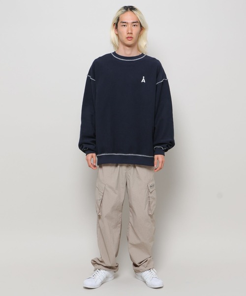 ALAND(エーランド)の「【UNISEX】ALAND/リバースステッチプルオーバー 2997318(スウェット・レディース・ライトグレー/ネイビー/グリーン・MEDIUM/LARGE)」の12枚目の写真