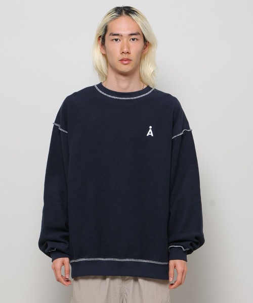 ALAND(エーランド)の「【UNISEX】ALAND/リバースステッチプルオーバー 2997318(スウェット・レディース・ライトグレー/ネイビー/グリーン・MEDIUM/LARGE)」の13枚目の写真