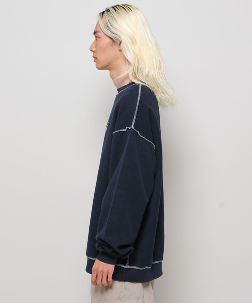 ALAND(エーランド)の「【UNISEX】ALAND/リバースステッチプルオーバー 2997318(スウェット・レディース・ライトグレー/ネイビー/グリーン・MEDIUM/LARGE)」の14枚目の写真