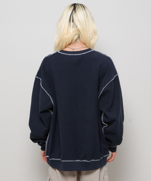 ALAND(エーランド)の「【UNISEX】ALAND/リバースステッチプルオーバー 2997318(スウェット・レディース・ライトグレー/ネイビー/グリーン・MEDIUM/LARGE)」の15枚目の写真