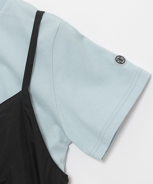 pom ponette junior（ポンポネットジュニア）の「カーゴキャミワンピセット（ワンピース・キッズ・ライトカーキ/ブラック/ブルー・S/M/L/LL）」の18枚目の写真