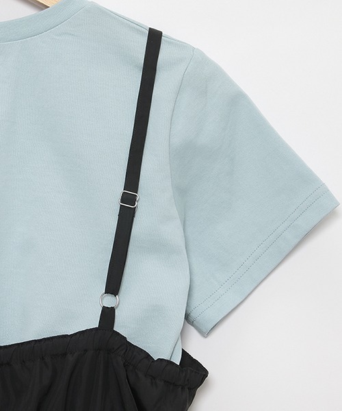 pom ponette junior（ポンポネットジュニア）の「カーゴキャミワンピセット（ワンピース・キッズ・ライトカーキ/ブラック/ブルー・S/M/L/LL）」の13枚目の写真