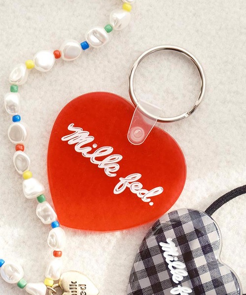MILKFED.(ミルクフェド)の「ICING LOGO HEART KEYCHAIN(キーケース/キーアクセサリー・レディース・レッド・ONE SIZE)」の1枚目の写真