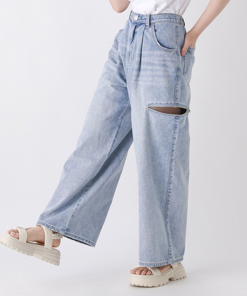 repipi armario（レピピ アルマリオ）の「サイドZIPデニムパンツ（デニムパンツ・キッズ・ブラック/ライトブルー/ホワイト・MEDIUM/SMALL/LARGE）」の16枚目の写真