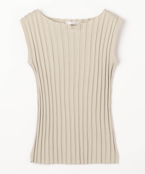 NICOLE white(ニコルホワイト)の「リブニットタンクトップ(タンクトップ・レディース・オフホワイト/グレー/ブルー/ブラック/イエロー/オレンジ・FREE)」の8枚目の写真