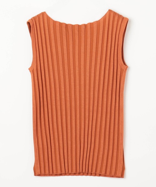 NICOLE white(ニコルホワイト)の「リブニットタンクトップ(タンクトップ・レディース・オフホワイト/グレー/ブルー/ブラック/イエロー/オレンジ・FREE)」の13枚目の写真