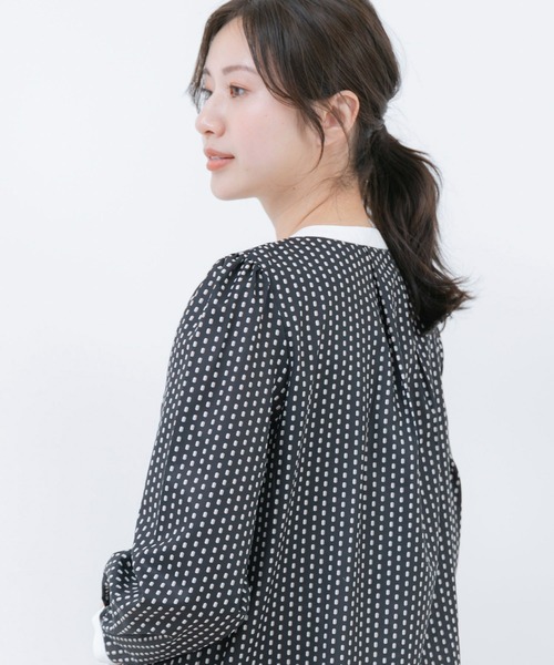 Jayro(ジャイロ)の「配色バンドカラーブラウス(シャツ/ブラウス・レディース・ピンク系その他2/ホワイト系その他/ブラック/ブラック系その他/ホワイト系その他2・M)」の14枚目の写真