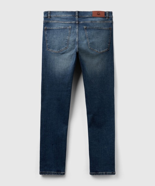 BENETTON (UNITED COLORS OF BENETTON)（ベネトンユナイテッドカラーズオブベネトン）の「リサイクルコットンストレッチスキニーデニムパンツ（デニムパンツ・メンズ・インディゴブルー・28inch/29inch/30inch/32inch/31inch）」の6枚目の写真