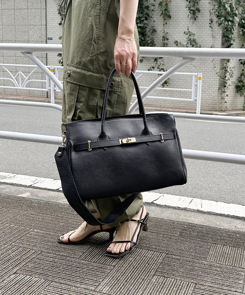 U by SPICK&SPAN(ユーバイスピックアンドスパン)の「≪追加≫【AULENTTI/オウレンティ】2WAY TOTE BAG2(トートバッグ・レディース・ブラック・FREE)」の3枚目の写真
