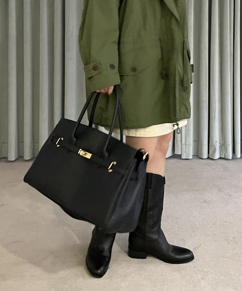 U by SPICK&SPAN(ユーバイスピックアンドスパン)の「≪追加≫【AULENTTI/オウレンティ】2WAY TOTE BAG2(トートバッグ・レディース・ブラック・FREE)」の5枚目の写真