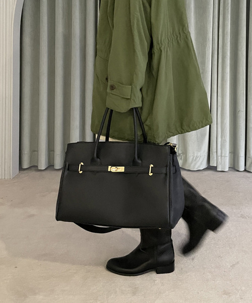 U by SPICK&SPAN(ユーバイスピックアンドスパン)の「≪追加≫【AULENTTI/オウレンティ】2WAY TOTE BAG2(トートバッグ・レディース・ブラック・FREE)」の6枚目の写真