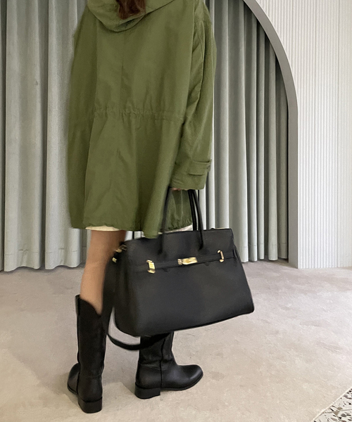 U by SPICK&SPAN(ユーバイスピックアンドスパン)の「≪追加≫【AULENTTI/オウレンティ】2WAY TOTE BAG2(トートバッグ・レディース・ブラック・FREE)」の8枚目の写真