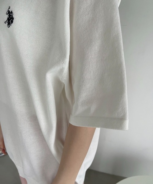 U.S. POLO ASSN.(ユーエスポロアッスン)の「Ada. // U.S. POLO ASSN. ニット ポロシャツ(ポロシャツ・レディース・ブラック/ネイビー/オフホワイト/ライトベージュ/カーキ/ライトグリーン/ライトブルー・M/L/S)」の11枚目の写真