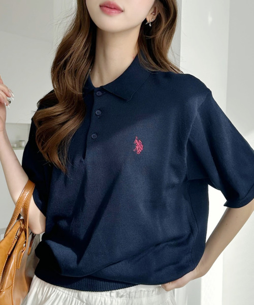 セール】Ada. // U.S. POLO ASSN. ニット ポロシャツ（ポロシャツ