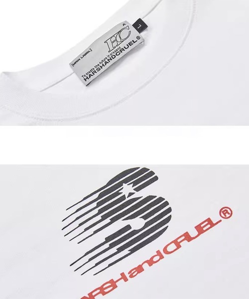 HARSH AND CRUEL(ハーシュアンドクルーエル)の「クルーネックゲームロゴプリントTシャツ オーバーサイズ ユニセックス HC24S5TP03【Harsh and Cruel】(Tシャツ/カットソー・メンズ・ブラック/ホワイト・XL/M/L)」の10枚目の写真