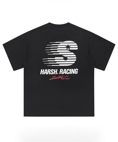 HARSH AND CRUEL(ハーシュアンドクルーエル)の「クルーネックゲームロゴプリントTシャツ オーバーサイズ ユニセックス HC24S5TP03【Harsh and Cruel】(Tシャツ/カットソー・メンズ・ブラック/ホワイト・XL/M/L)」の4枚目の写真