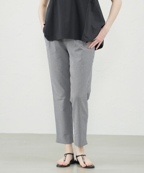 ギンガムチェックサッカーテーパードパンツ（その他パンツ  