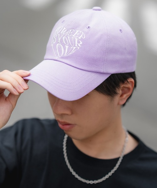 improves(インプローブス)の「ハートロゴ 刺しゅう キャップ(キャップ・メンズ・ラベンダー/オフホワイト/ブラック・FREE)」の3枚目の写真