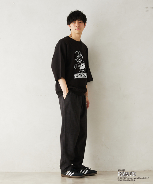 PEANUTS&CO(ピーナッツアンドコー)の「【PEANUTS × SPORTS WEAR by relume】別注 ハーフスリーブ スウェット(Tシャツ/カットソー・メンズ・ブラック系その他/シャーベット/ベージュ/チャコールグレー・X-LARGE/MEDIUM/LARGE)」の10枚目の写真