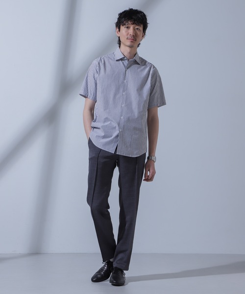 美品 ユニセックス 河谷シャツ nano セール】「N SHIRTS」AntiSoaked(R)汗染み防止セミワイドカラー