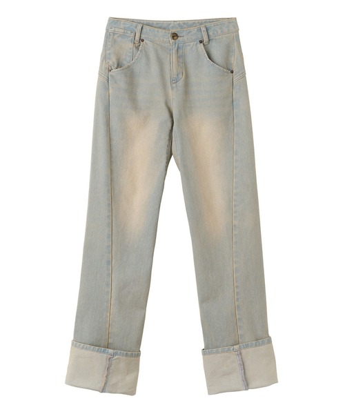 SCULPTOR（スカルプター）の「Applique Roll-Up Denim/アップリケ アップリケロールアップデニム