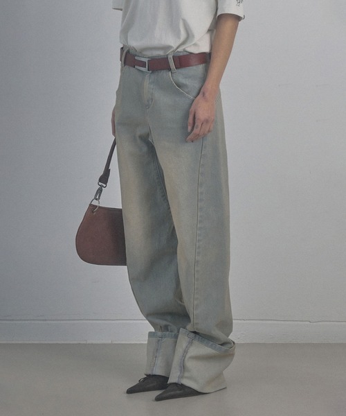 SCULPTOR（スカルプター）の「Applique Roll-Up Denim