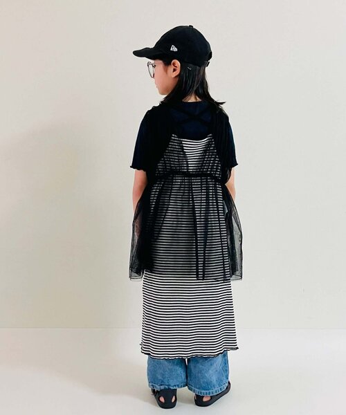 CIAOPANIC TYPY（チャオパニックティピー）の「■【KIDS】ボーダーキャミワンピース（ワンピース・キッズ・ブルー/パープル/ブラック・MEDIUM/SMALL/LARGE/X-LARGE/XX-LARGE）」の11枚目の写真