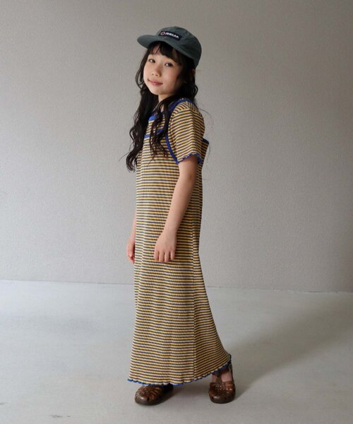 CIAOPANIC TYPY（チャオパニックティピー）の「■【KIDS】ボーダーキャミワンピース（ワンピース・キッズ・ブルー/パープル/ブラック・MEDIUM/SMALL/LARGE/X-LARGE/XX-LARGE）」の16枚目の写真