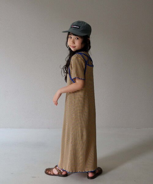CIAOPANIC TYPY（チャオパニックティピー）の「■【KIDS】ボーダーキャミワンピース（ワンピース・キッズ・ブルー/パープル/ブラック・MEDIUM/SMALL/LARGE/X-LARGE/XX-LARGE）」の18枚目の写真